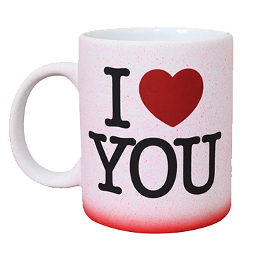 Caneca Splash de Porcelana Fundo Vermelho